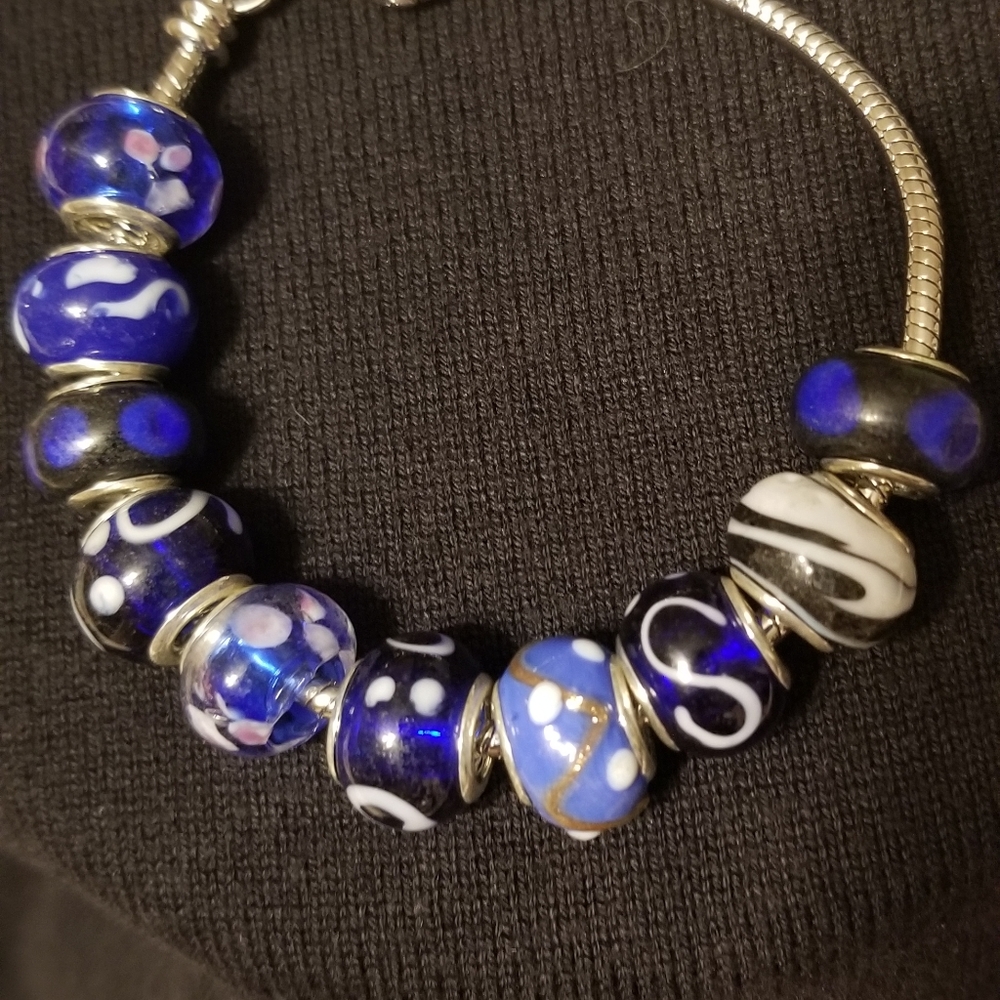 Murano Italian Glass Beaded Bracelet
